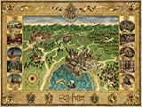 Ravensburger Puzzle 1500 pezzi, Harry Potter, Puzzles da Adulti, Book Edition, Mina Lima, Minalima, Mappa di Hogwarts, Dimensioni Puzzle: 80x60 ...