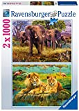 Ravensburger - Puzzle, Animali dall'Africa, Esclusiva Amazon, 2 Puzzle da 1000 Pezzi, Puzzle Adulti, 80526