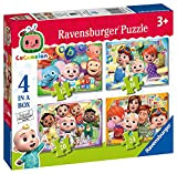 Ravensburger Puzzle Cocomelon, 4 Puzzle in a Box, Puzzle per Bambini, Età Consigliata 3+, Puzzle Ravensburger Stampa di Alta Qualità, ...