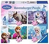 Ravensburger - Puzzle Disney Frozen, Collezione 4 in a Box, 4 puzzle da 12-16-20-24 Pezzi, Età Raccomandata 3+ Anni