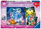 Ravensburger Puzzle, Le Principesse Disney, Puzzle 3 x 49 Pezzi, Puzzle Principesse Disney, Età Consigliata 5+ Anni