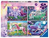 Ravensburger - Puzzle Magici Unicorni, Collezione Bumper Pack 4X100, 4 Puzzle da 100 Pezzi, Età Raccomandata 5+ Anni