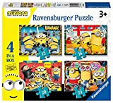 Ravensburger Puzzle Minions, Puzzle 4 in a Box, Età Consigliata 3+, Puzzle per Bambini, Stampa di Alta Qualità, 05060 4