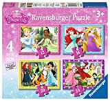 Ravensburger - Puzzle Princesse Disney, Collezione 4 in a Box, 4 puzzle da 12-16-20-24 Pezzi, Età Raccomandata 3+ Anni