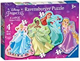 Ravensburger Puzzle Principesse Disney Princess, Puzzle Shaped 4 in a Box, Età Consigliata 3+, Puzzle per Bambini, Stampa di Alta ...