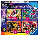 Ravensburger Puzzle Trolls 2 - La Musica E' La Mia Vita, 4 in a Box, 12/16/20/24 Pezzi, Per Bambini a ...
