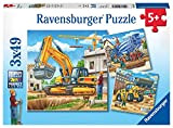 Ravensburger- Veicoli e Costruzioni 3 Puzzle da 49 Pezzi, Multicolore, 09226