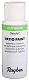 Rayher 38610102 Patio Paint, vernice acrilica bianca, bottiglia da 59 ml, resistente alle intemperie, resistente alla luce, per interni ed ...