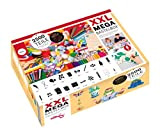 Rayher scatola bricolage XXL, 2.500 pezzi, set creativo fai da te per bambini, con filo di ciniglia, pompon, piume, occhi ...