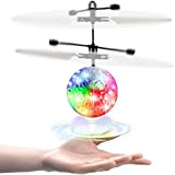 RC palla volante per bambini, giocattolo per scarpe e telecomando LED RC aeroplano con sensore manuale a infrarossi, mini elicottero, ...