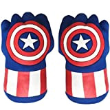 RecontraMago Guanti Super Eroi per bambini e adulti - divertenti guanti in tessuto resistente - Hulk Capitan America - Superheroi ...