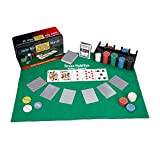 Relaxdays Set da Poker Completo, 200 Fiches, Tappetino, 54 Carte, Dealer, Bottoni Bui, con Cofanetto, Multicolore, 10022799