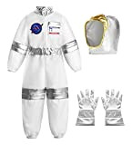 ReliBeauty Costume Astronauta Bambino Vestiti Carnevale,10 Anni