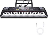 RenFox Tastiera di Pianoforte Tastiera Musicale Piano Tastiera Digitale Portatile Digital Keyboard con 61 Tasti,Casse Integrate e Supporto Foglio di ...