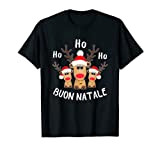 Renna di Natale Buon Natale Ho Ho Ho Alce divertente Maglietta