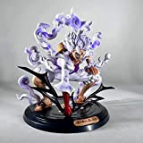 REOZIGN Statuine One Piece, Luffy Gear 5 Fifth Gear 20 cm Luffy Handmade in PVC Anime Manga Character Model Statue ...