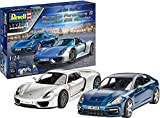 Revell 05681 Porsche Two Car Gift Set Includes Paints, Glue & Paintbrush 1:24 Scale Kit per modellini in plastica, Colore ...