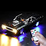 Riva776Yale Kit di illuminazione con Telecomando per Lego Technic Doms Dodge Charger Fast & Furious, Set di Luci Compatibile con ...
