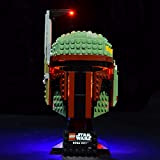 Riva776Yale Kit di illuminazione per Lego Star Wars Casco di Boba Fett, Set di Luci Compatibile con Lego 75277 (Non ...
