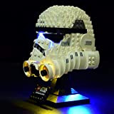 Riva776Yale Kit di illuminazione per Lego Star Wars Casco di Stormtrooper, Set di Luci Compatibile con Lego 75276 (Non Incluso ...