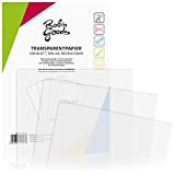Robin Goods® 100 Fogli di Carta Trasparente Premium DIN A4, 110 g/m², qualità Eccellente, stampabile, Carta per lavori manuali, Carta ...