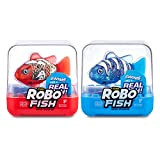 Robo Alive Robo Fish Series 2 Pesci da nuoto robotizzati giocattolo, confezione da 2, rosso e blu, nuota in più ...