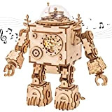 Robotime Build Robot Music Box Kit - Puzzle 3D in Legno Tagliato a Laser - Kit Modello Adulti - San ...