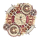 ROKR Kit modello orologio per adulti da costruire, 3D puzzle in legno zodiaco orologio da parete tempo arte, decorazione domestica ...