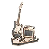 ROKR Puzzle 3D Legno per Bambini e Adulti Modellismo da Costruire Kit Modello Strumento Musicale Chitarra (Guitar)