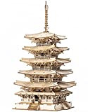 Rolife Puzzle 3D Legno per Bambini e Adulti Modellismo da Costruire Torre Pagoda a cinque pian Kit Modello, 3D Puzzle ...