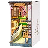 Rolife Sakura Densya Book Nook - Inserto per scaffale, kit per casa delle bambole fai da te, decorazione per la ...