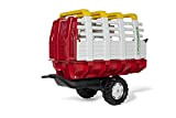 Rolly Toys RollyHaywagon Pöttinger-Rimorchio per trattore a pedale, 3-10 anni, chiusura automatica, ribaltabile, Colore: rosso, 122479