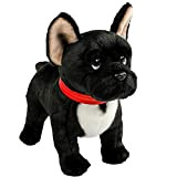 Rothenburg - Peluche a forma di bulldog francese, 30 cm, colore: Nero