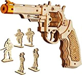 RoWood Puzzle 3D Modello di Pistola in Legno - Pistola Elastici Modellismo da Costruire Adulti - Fai da Te Modellini ...