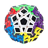 ROXENDA Dodecahedron Cube, Pentagonale Speed Cube - Facile da Girare & Gioco Liscio & Colori Vivaci, Fibra di Carbonio (Carbon ...