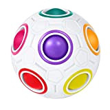 ROXENDA Magic Ball Rainbow Ball, Gioco di Abilità Puzzle Ball - Rompicapo e Palla Antistress per Bambini e Adulti (Bianca)