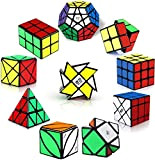ROXENDA Speed Cube Set, [10 Pack] 2x2 3x3 2x2x3 Axis Skew Ivy Windmill Fisher Dodecahedron Piramide Cube, Rotazione Facile e ...