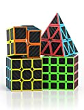 ROXENDA Speed Cube Set - 2x2 3x3 4x4 Piramide Magic Cube - Puzzle Cubo di Velocità per Bambini, Giochi IQ, ...