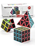 Roxenda Speed Cube Set, [3 Pezzi] Magic Cube Set of 2x2 3x3 Piramide, Tornitura Facile & Gioco Regolare - Cubo ...