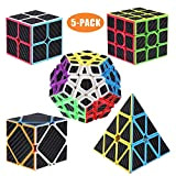ROXENDA Speed Cube Set, [5 Pezzi] Magic Cube Set of 2x2 3x3 Piramide Dodecahedron Skew, Tornitura Facile & Gioco Regolare ...