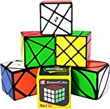 ROXENDA Speed Cube Set, [6 Pack] Magic Cube Set di Skew Axis Windmill Fisher Ivy 3x3 Speed Cube, Collezione Cubo ...