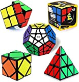 Roxenda Speed Cube Set, Cube Pack of 2x2 3x3 Piramide Dodecahedron Skew, Tornitura Facile & Gioco Regolare - [5 Pezzi] ...
