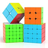 ROXENDA Speed Cube Set, Cubo di Velocità 2x2 3x3 4x4 5x5 Stickerless Speed Cube con Confezione Regalo, Tutorial Segreto per ...