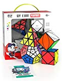 Roxenda Speed Cube Set, Cubo Magico di Skew Ivy Piramide Dodecahedron Speed Cube con Confezione Regalo, Tutorial Segreto per Cubi