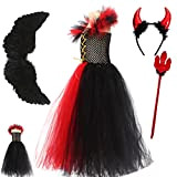 Rubeyul Set di Costumi da Diavolo di Halloween | Halloween Dress Up Gonna Ali - Bomboniere per Feste Cosplay Accessori ...