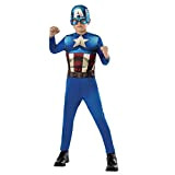 Rubie's-Costume Capitan America OPP Bambini (610759-M) Captain, Multicolore, M (5-7 Años)