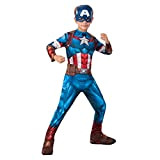 Rubie's Costume classico ufficiale Capitan America, bambino, I-702563M, taglia M da 7 a 8 anni, Blu