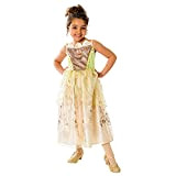 Rubie's, Costume Principessa Tiana Disney per Bambina, Comprende Corpetto e Gonna Brillantinata Rosa e Oro