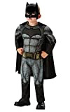 Rubie's Costume ufficiale della DC Justice League Batman Deluxe, per bambini, età 9-10 anni, altezza 140 cm