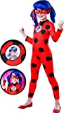 Rubie's Costume ufficiale Miraculous Ladybug Deluxe per bambini e maschera per gli occhi, supereroe, taglia L, età 7-8 anni